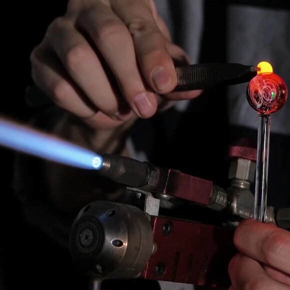 Planet Celestial Jewelry; Glass Galaxy Pendant/Bracelet made with Gold and Opal - Picture 7 of 7